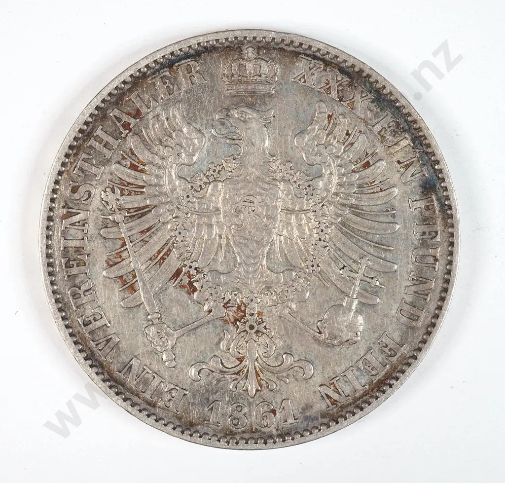 Germany Prussia 1861 'A' Thaler Very Fine Image 1++