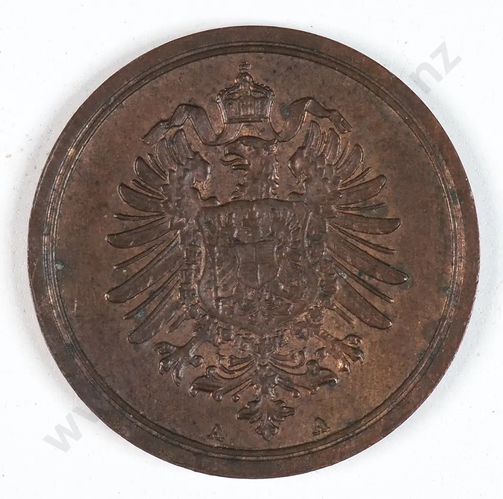 Germany 1876 'A' One Pfennig, Extremely Fine Image 1++