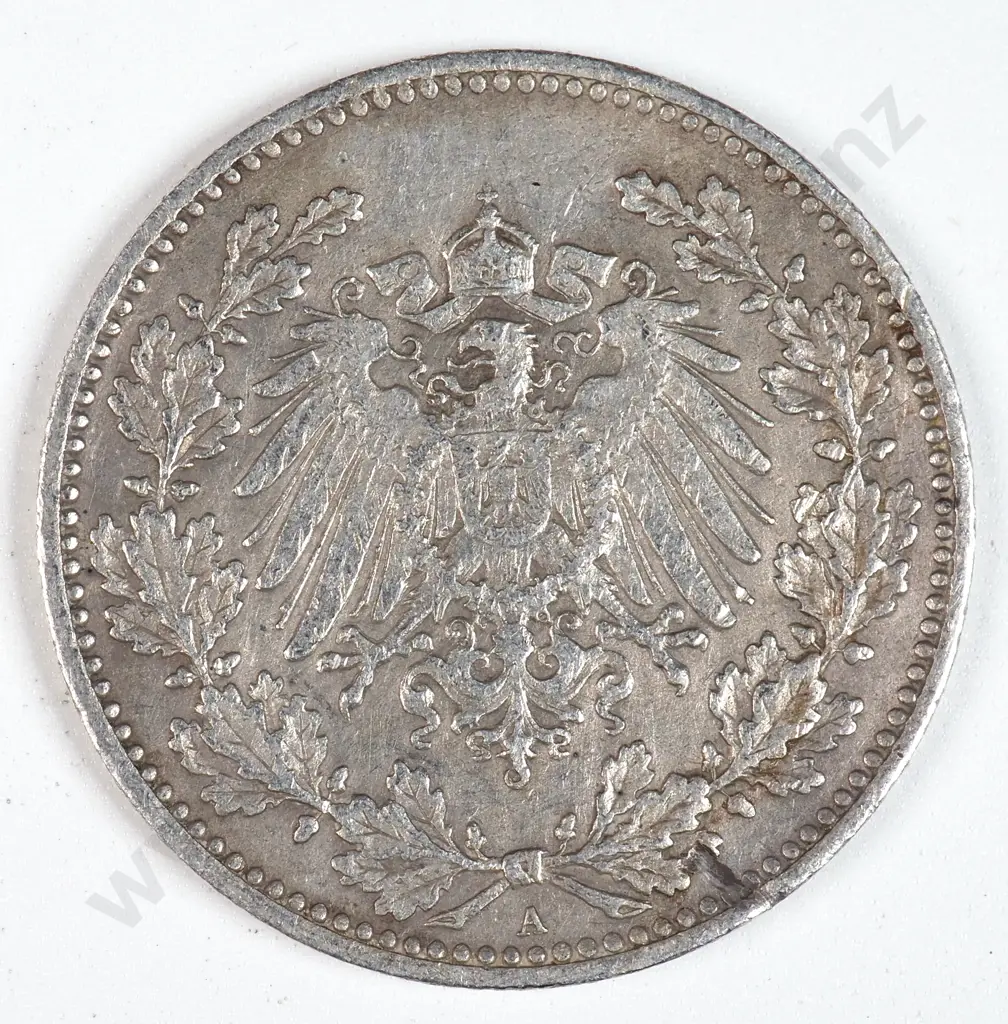 Germany 1898 'A' Fifty Pfennig, Very Fine Image 1++