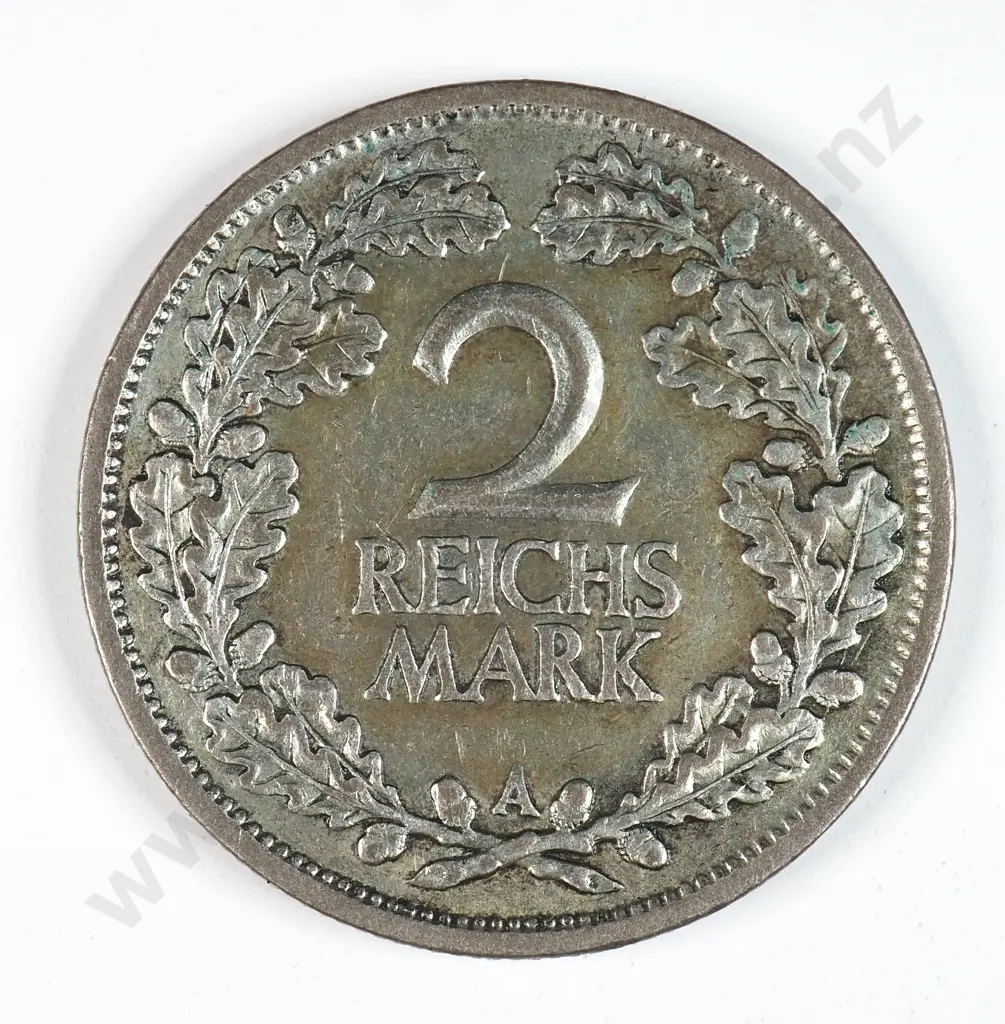 Germany 1925 'A' Two Reichsmark, Very Fine Image 1++