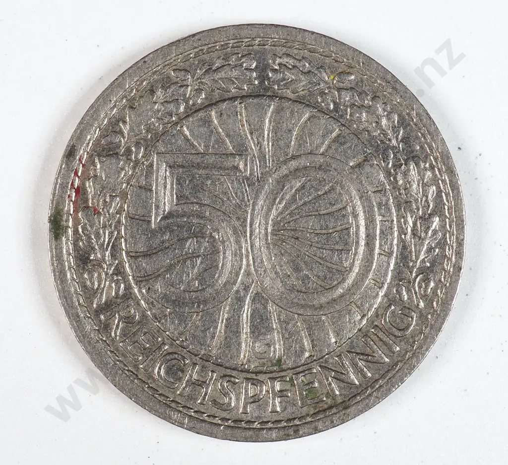 Germany 1930 'G' Fifty Reichspfennig, Very Fine Image 1++