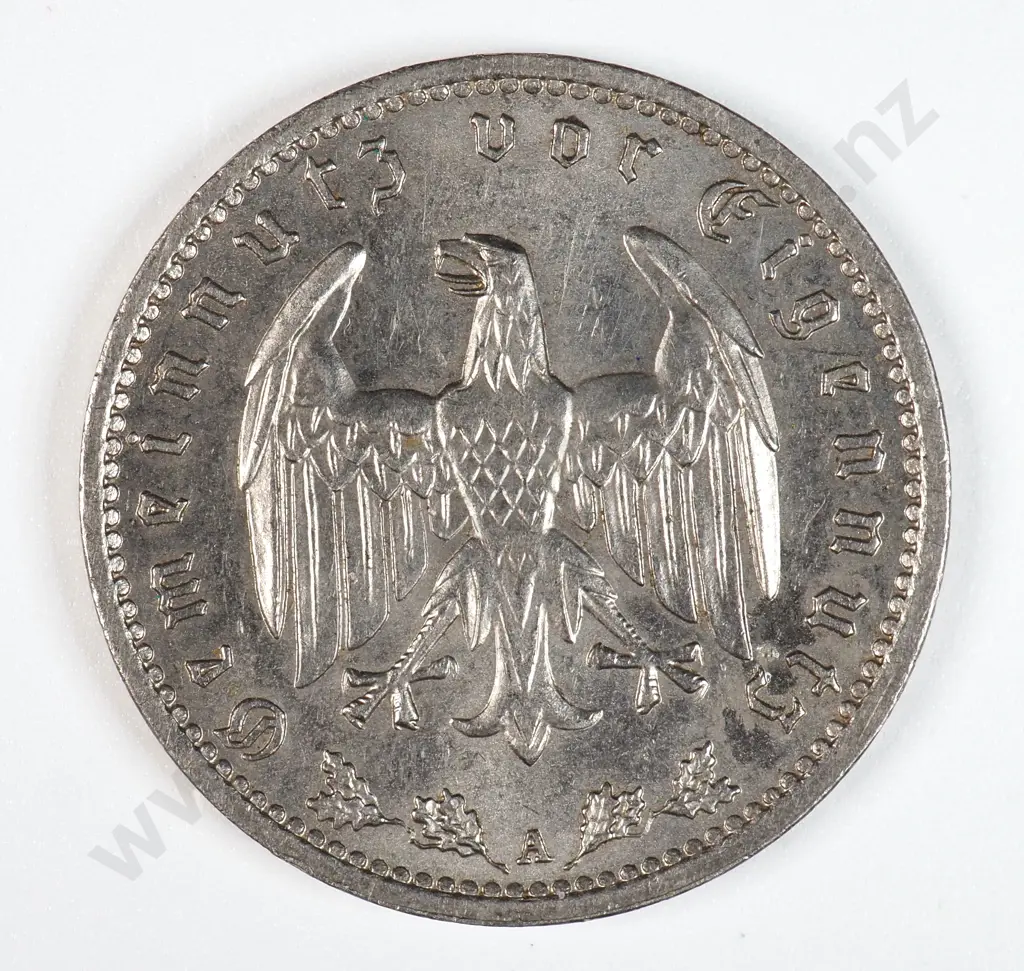 Germany 1939 'A' One Reichsmark, Extremely Fine Image 1++