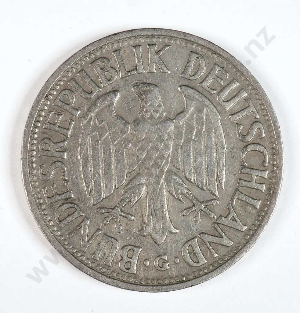Germany 1955 'G' One Deutsche Mark, Very Fine Image 1++