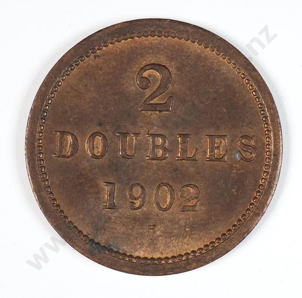 Guernsey 1902 Two Doubles, Extremely Fine Image 1++