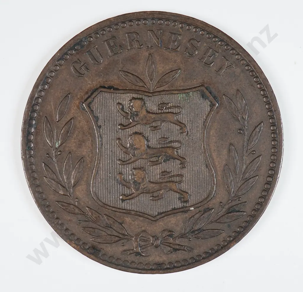 Guernsey 1911 Eight Doubles, Very Fine Image 1++