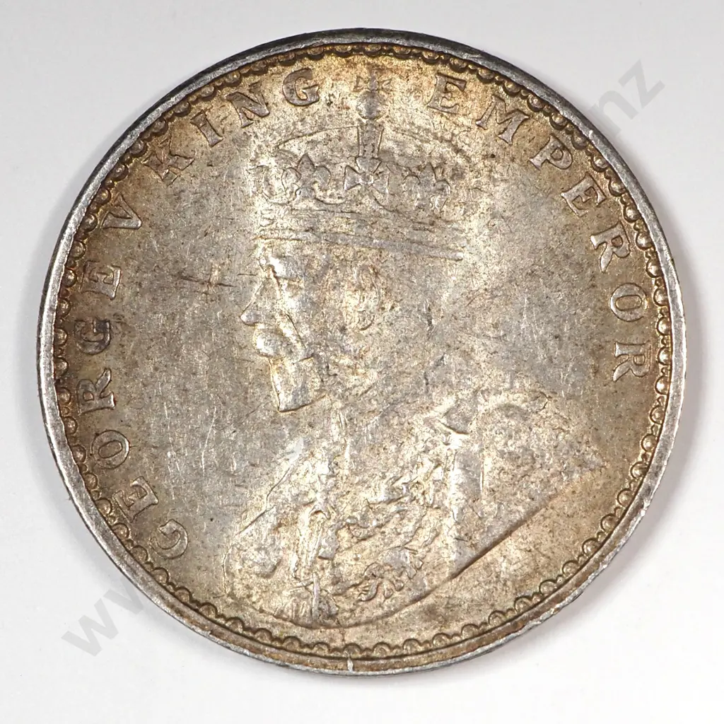 India 1916 Two Annas, Extremely Fine Image 1++