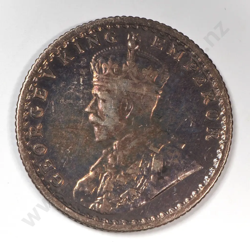 India 1916 Quarter Rupee, Very Fine Image 1++