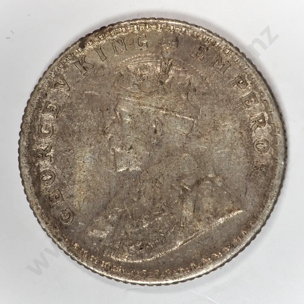 India 1917 Quarter Rupee, Extremely Fine Image 1++