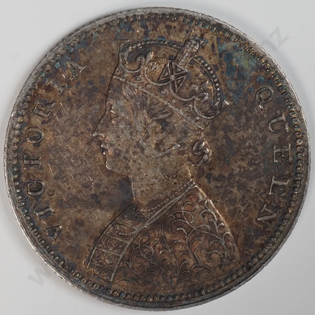 India 1862 Half Rupee, Extremely Fine Image 1++