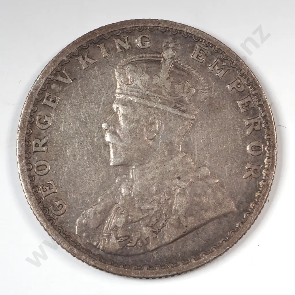 India 1917 Half Rupee, Very Fine Image 1++