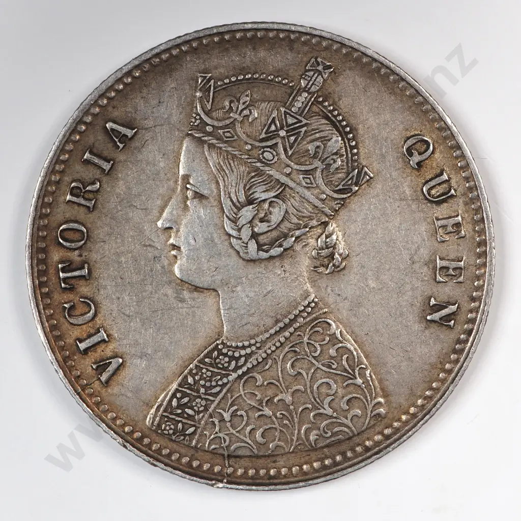 India 1862 One Rupee, Very Fine Image 1++