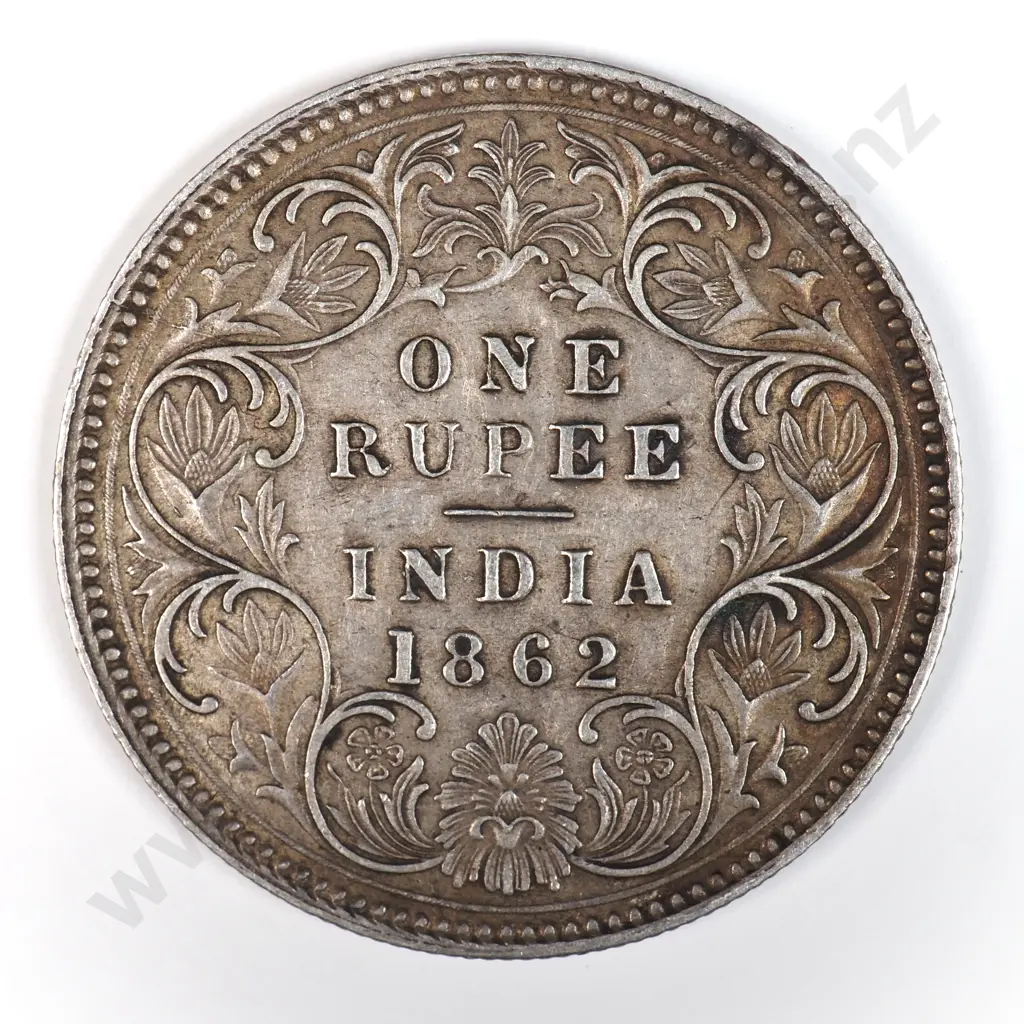 India 1862 One Rupee, Very Fine Image 1++