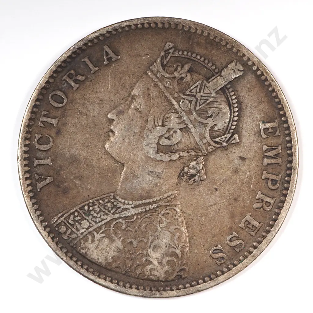 India 1880 One Rupee, Very Fine Image 1++