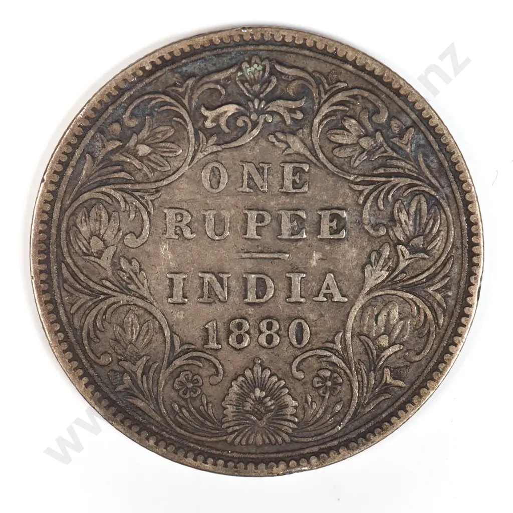 India 1880 One Rupee, Very Fine Image 1++