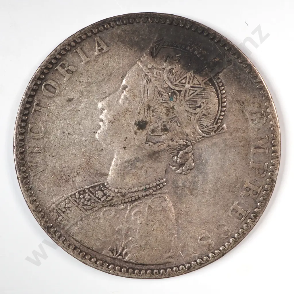 India 1893 One Rupee, Very Fine Image 1++