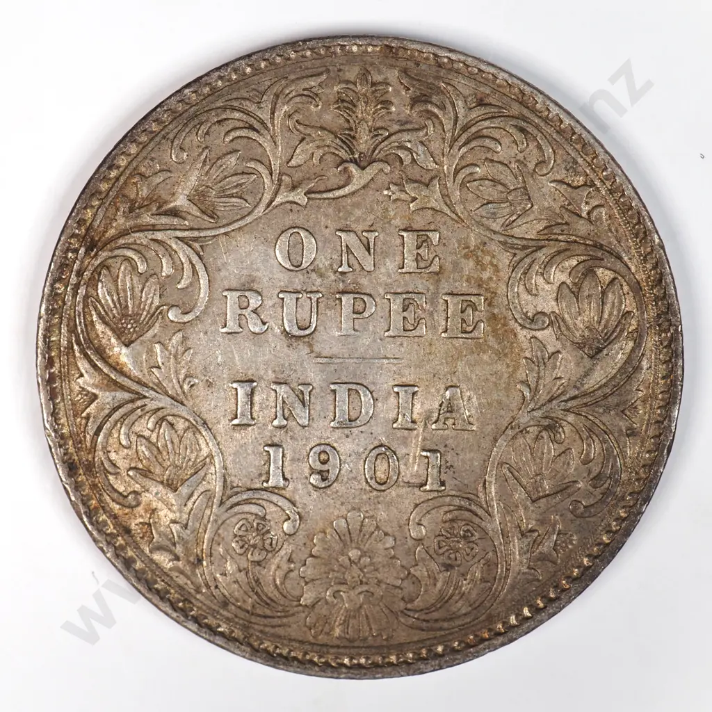 India 1901 One Rupee, Very Fine Image 1++