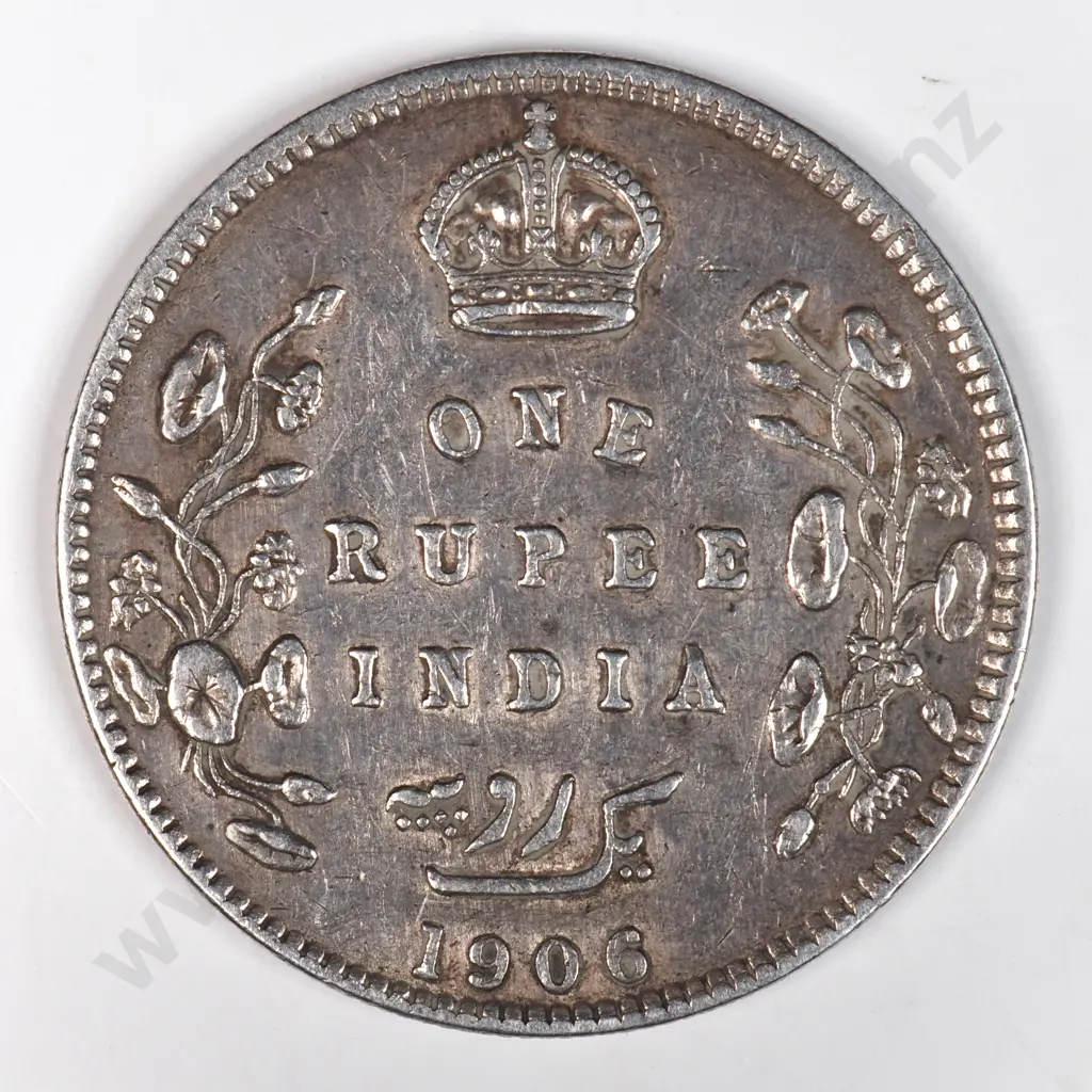 India 1906 One Rupee, Very Fine Image 1++