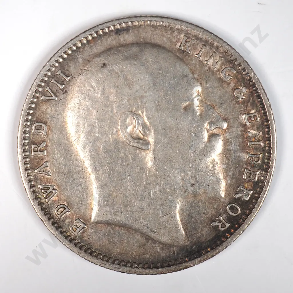 India 1907 One Rupee, Very Fine Image 1++