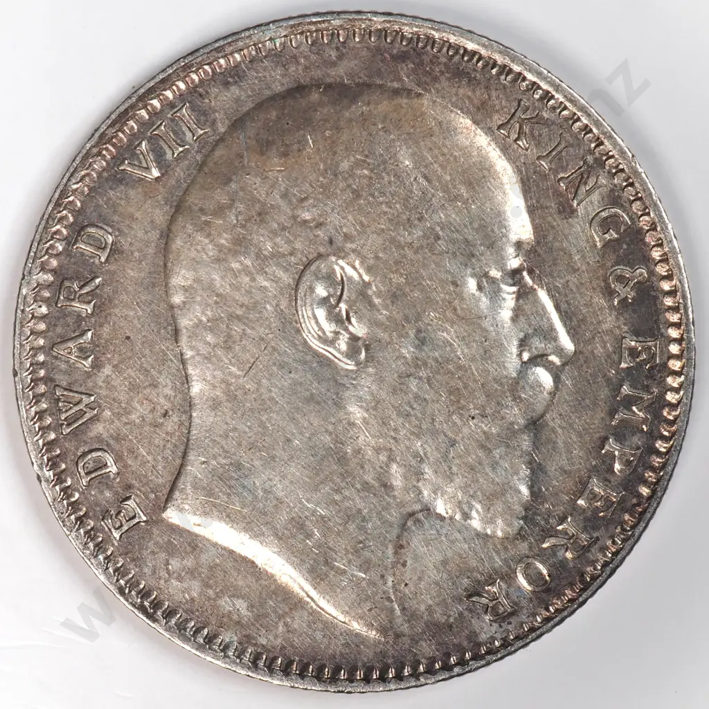 India 1909 One Rupee, Very Fine Image 1++