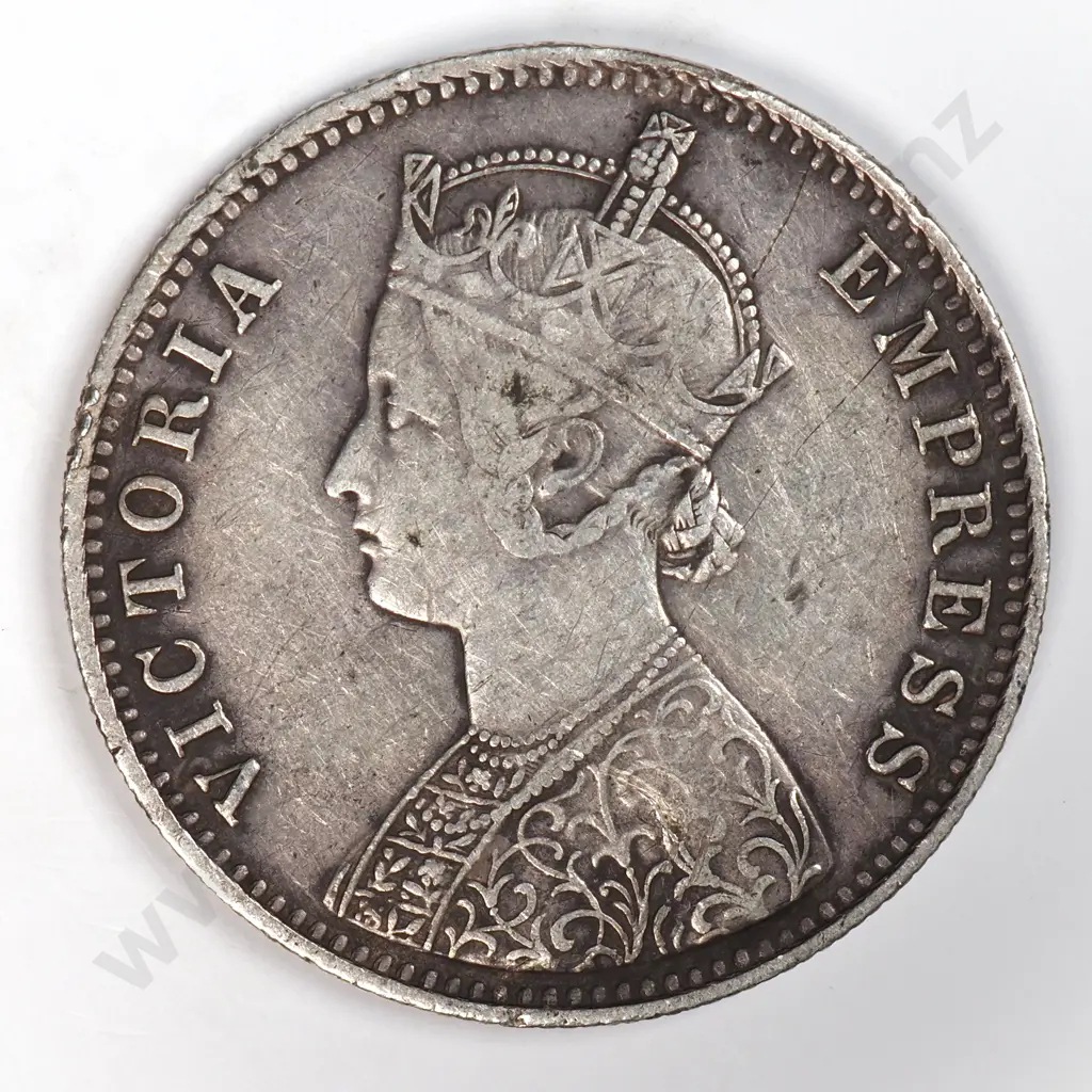 India Alwar State 1891 One Rupee, Very Fine Image 1++