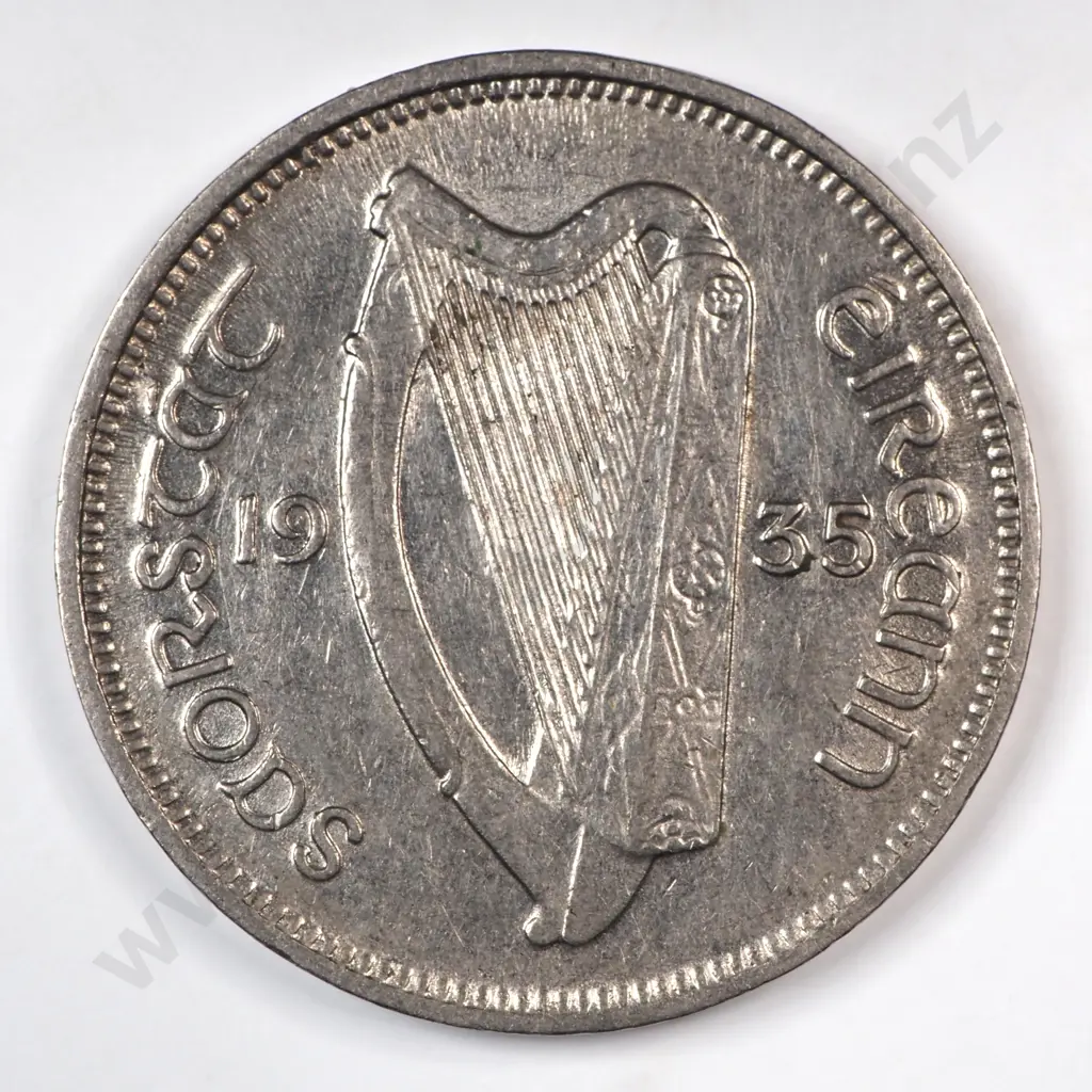 Ireland 1935 Sixpence, Extremely Fine Image 1++