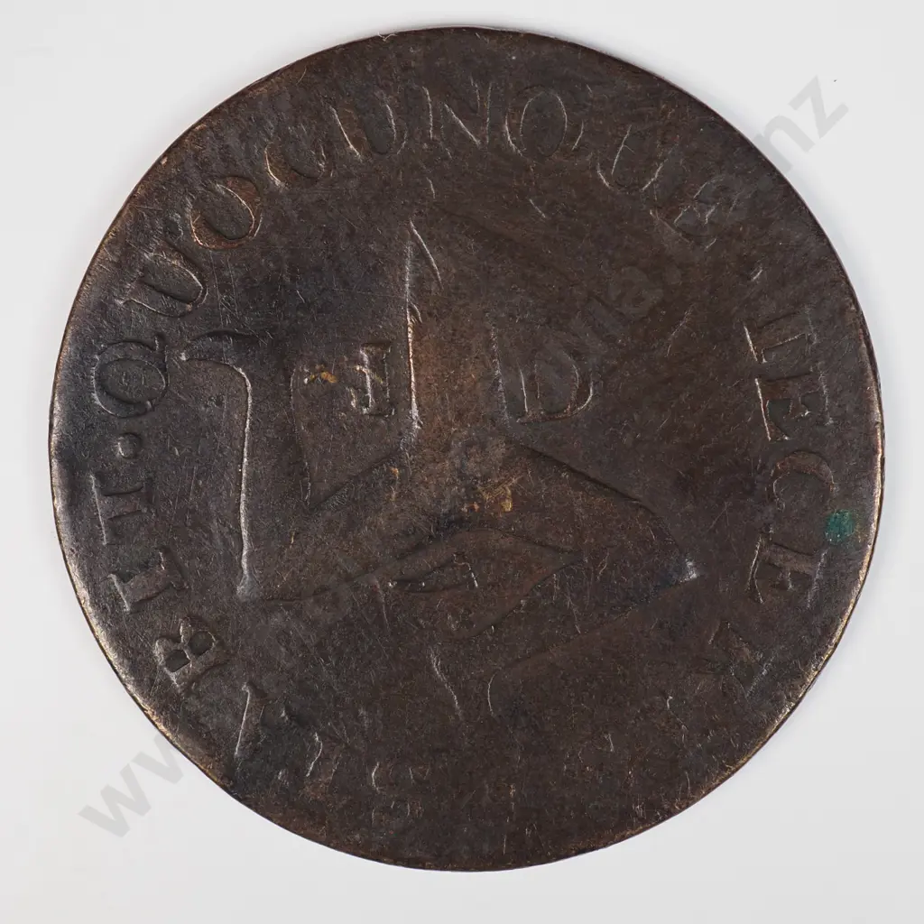 Isle Of Man 1733 Halfpenny Token, Fine Image 1++