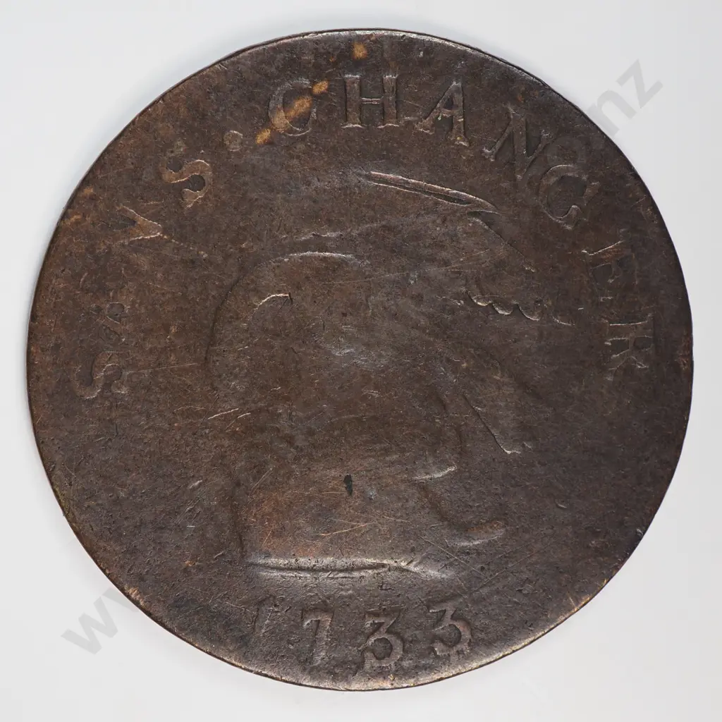 Isle Of Man 1733 Halfpenny Token, Fine Image 1++