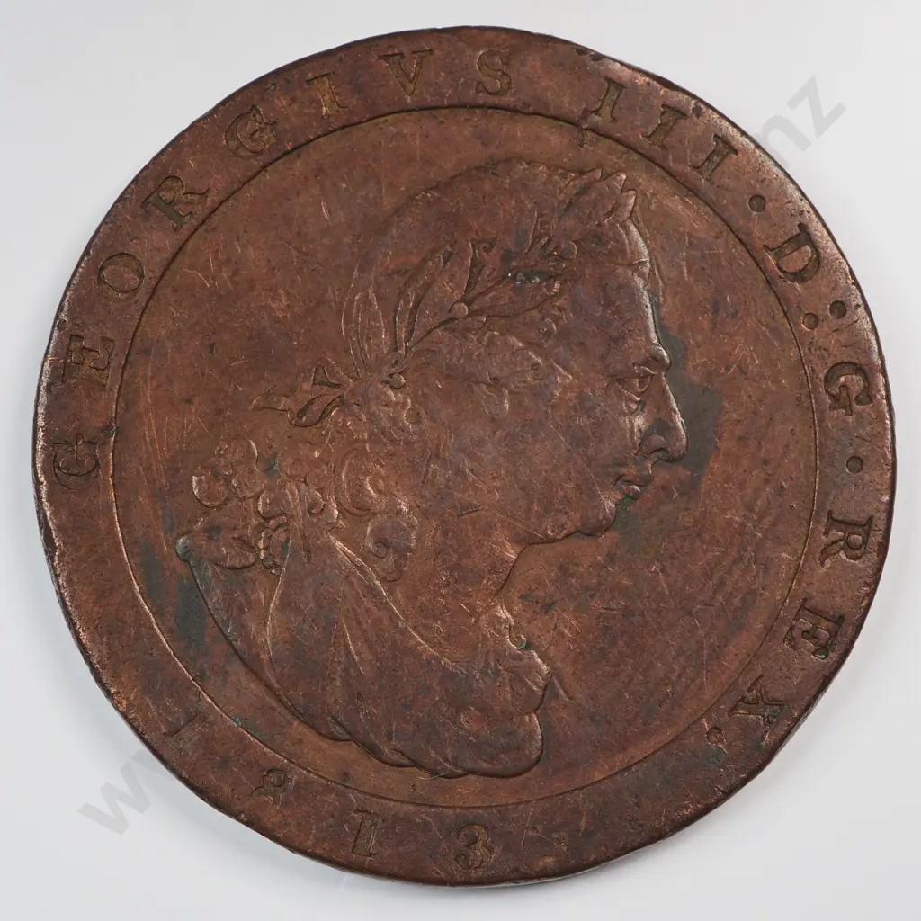 Isle Of Man 1813 Halfpenny, Very Fine Image 1++
