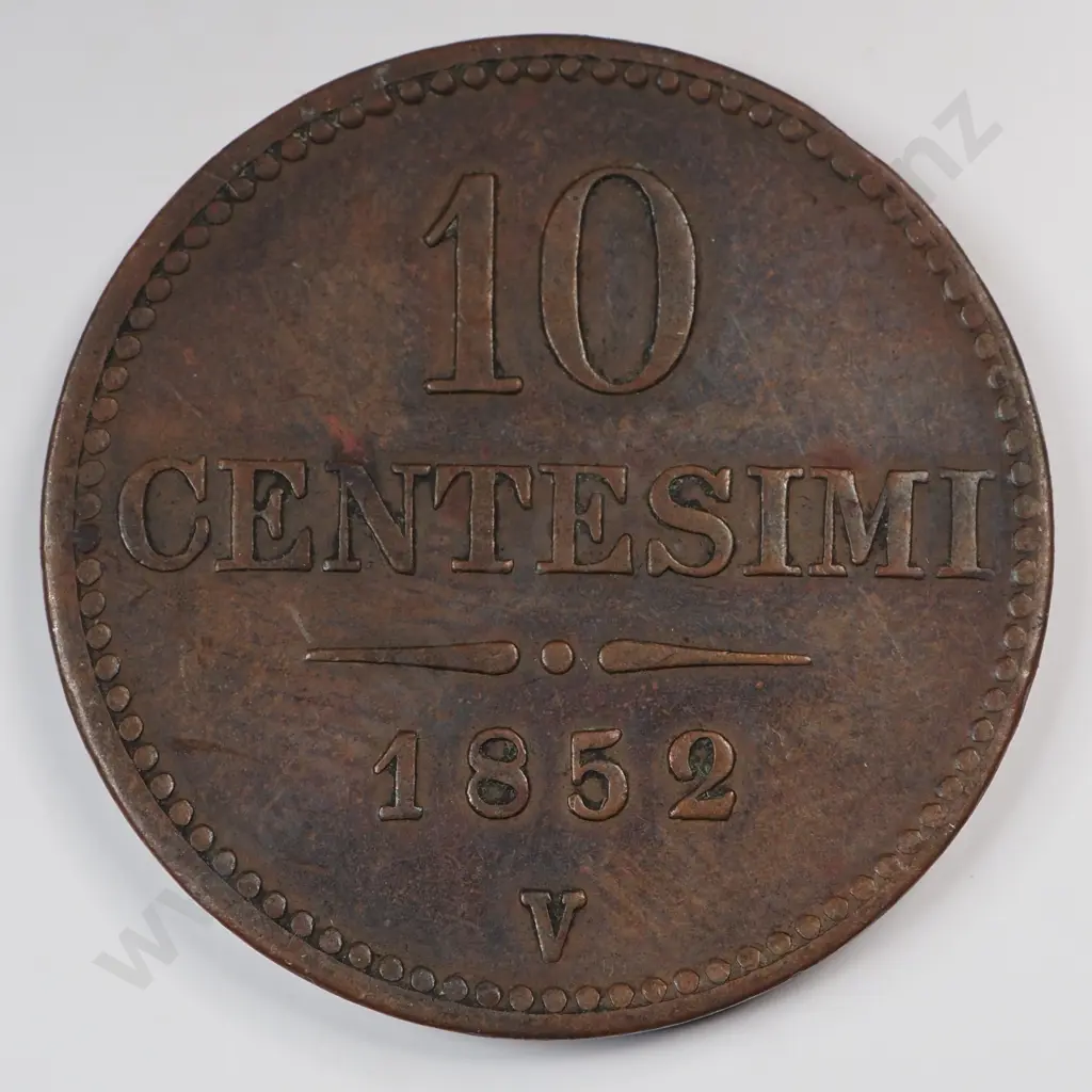 Italy Lombardy-venetia 1852 Ten Cents, Extremely Fine Image 1++