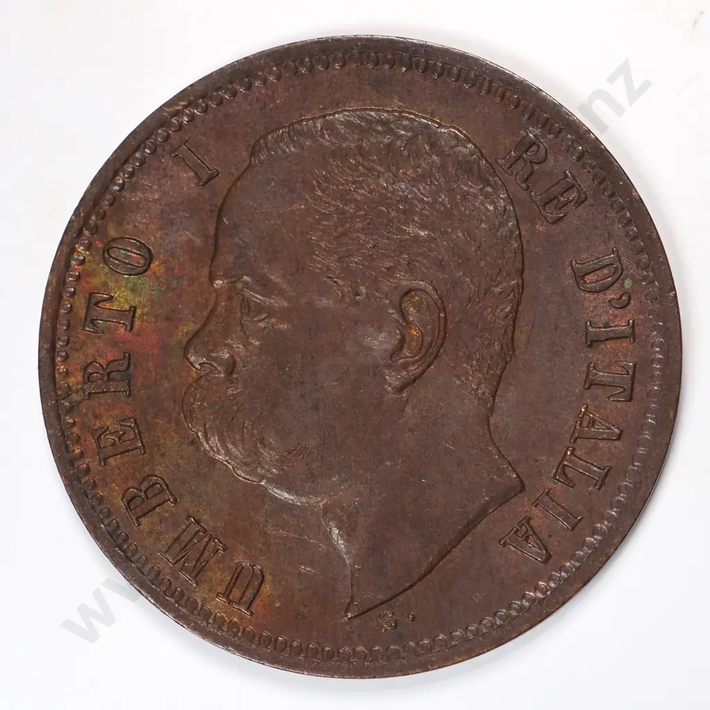 Italy 1897 'R' Two Cents, Extremely Fine Image 1++