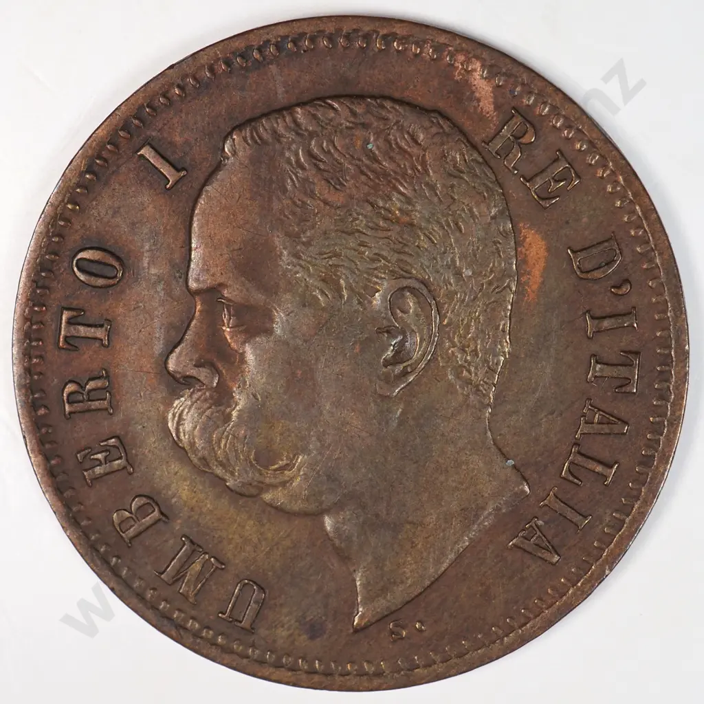 Italy 1898 'R' Two Cents, Extremely Fine Image 1++