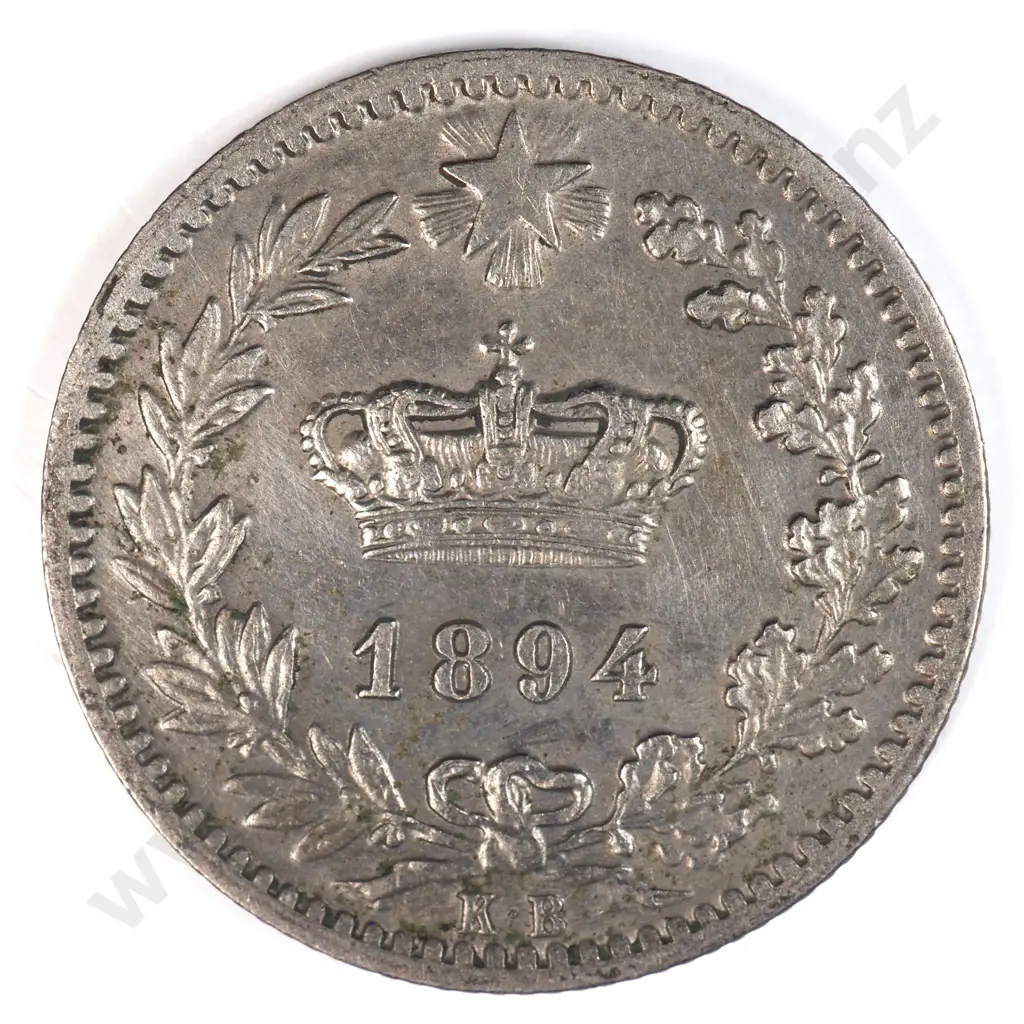 Italy 1894 'KB' Twenty Cents, Extremely Fine Image 1++
