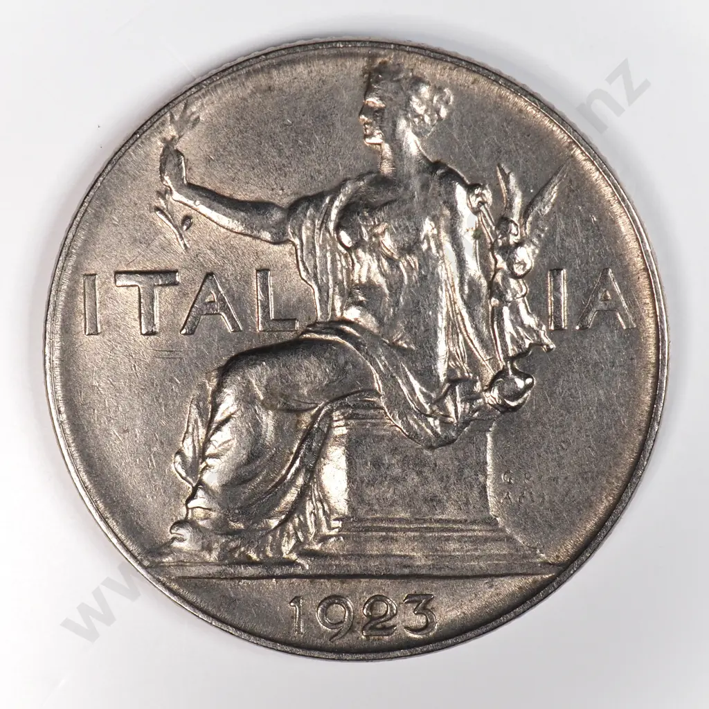 Italy 1923 One Lire, Extremely Fine Image 1++
