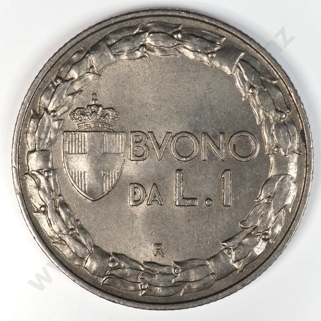 Italy 1924 One Lire, Almost Uncirculated Image 1++