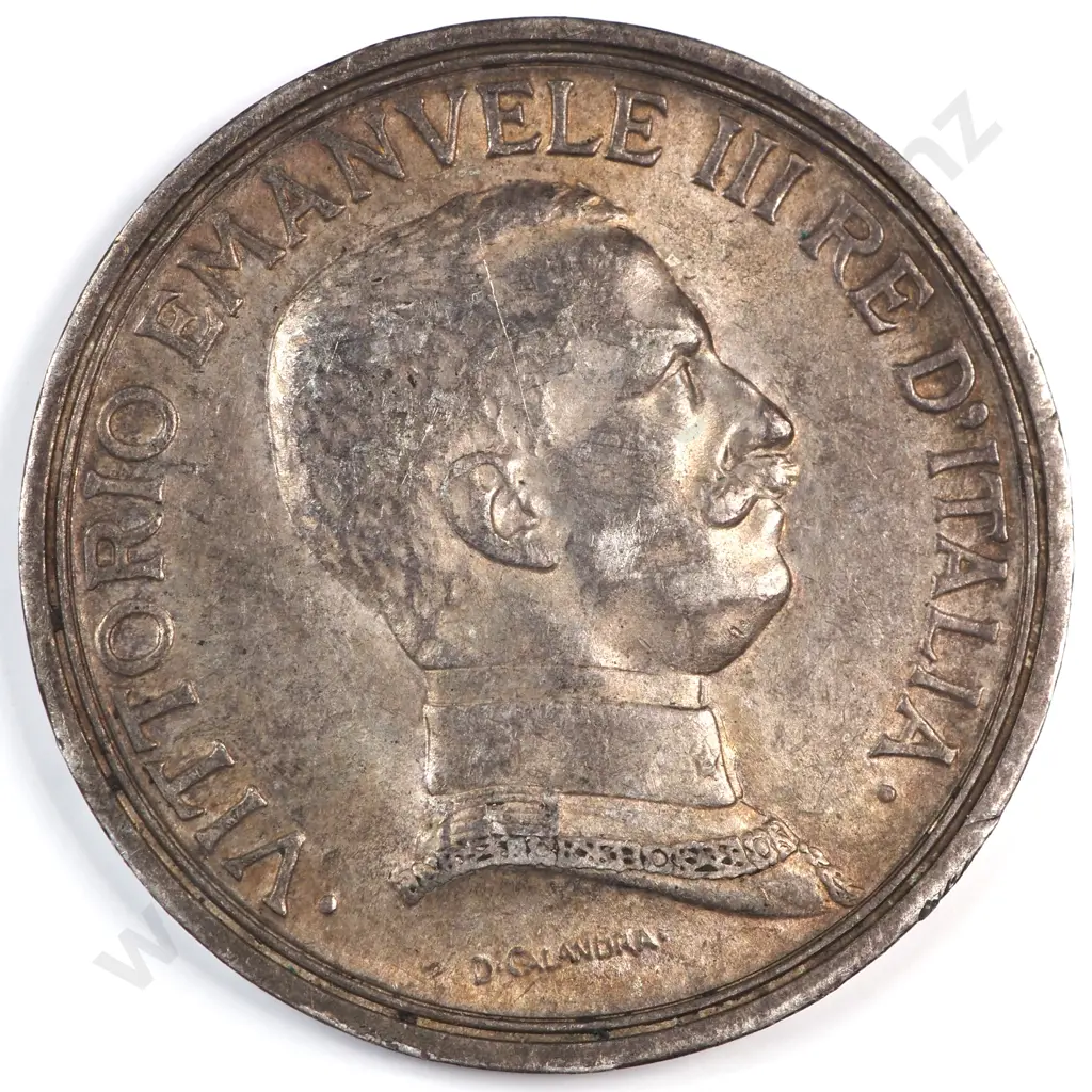 Italy 1914 Two Lire, Extremely Fine Image 1++