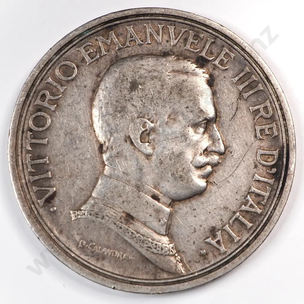 Italy 1915 Two Lire, Very Fine Image 1++