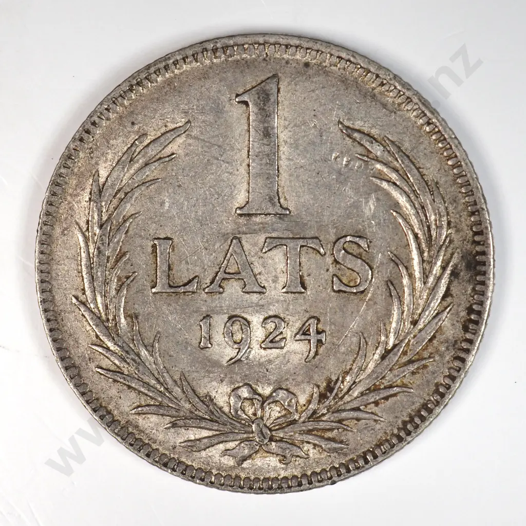 Latvia 1924 One Lats, Extremely Fine Image 1++