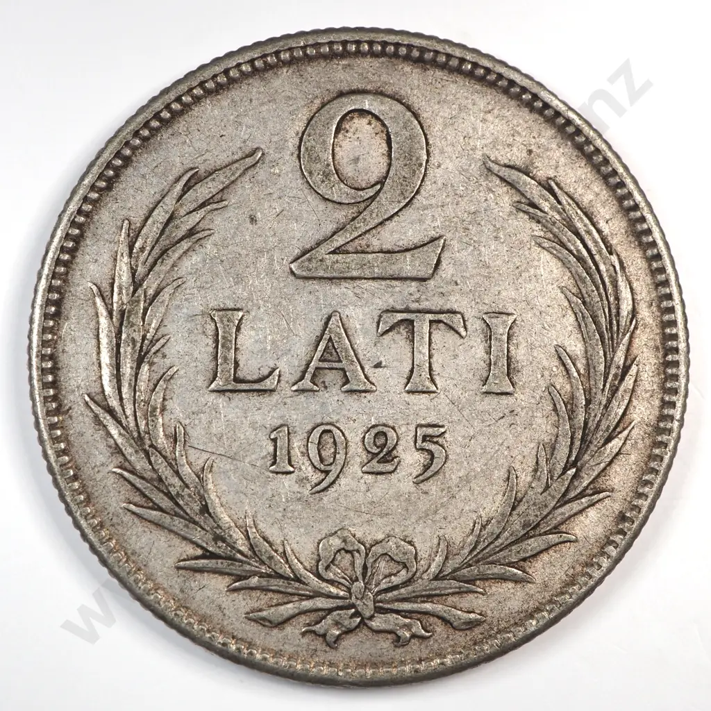 Latvia 1925 Two Lati, Very Fine Image 1++