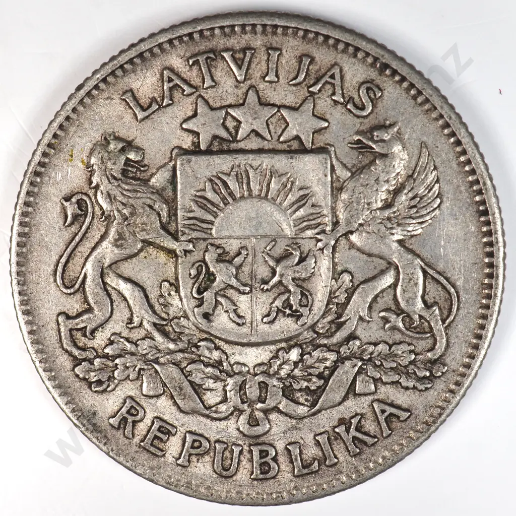 Latvia 1925 Two Lati, Very Fine Image 1++