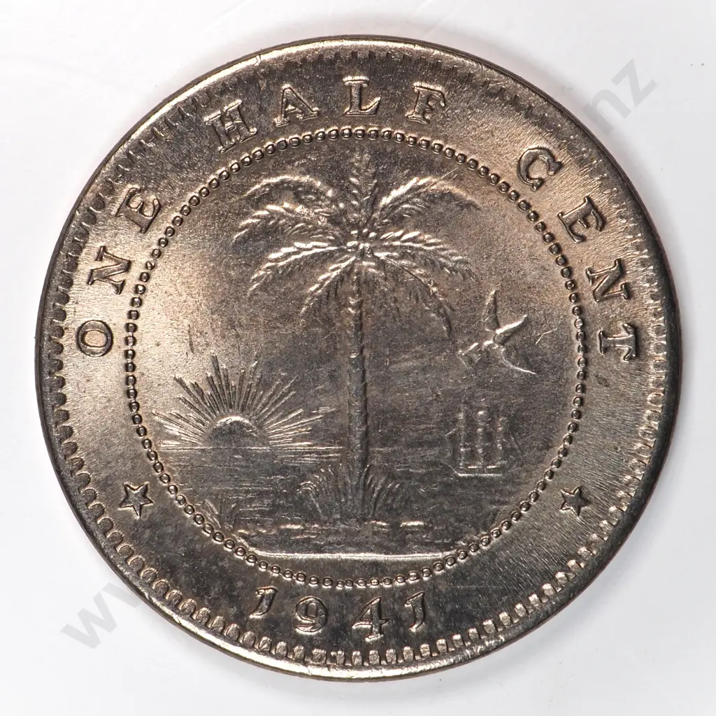 Liberia 1941 Half Cent, Uncirculated Image 1++