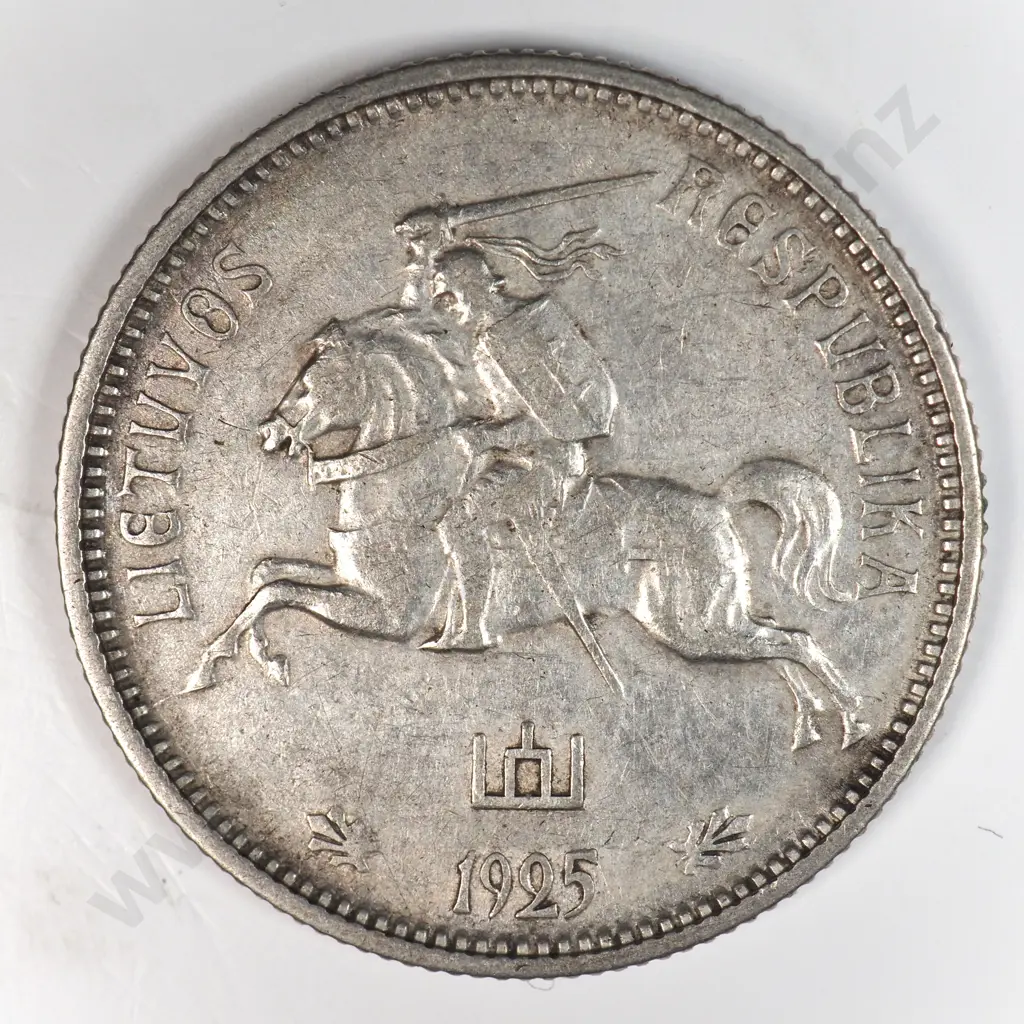 Lithuania 1925 Two Litu, Very Fine Image 1++