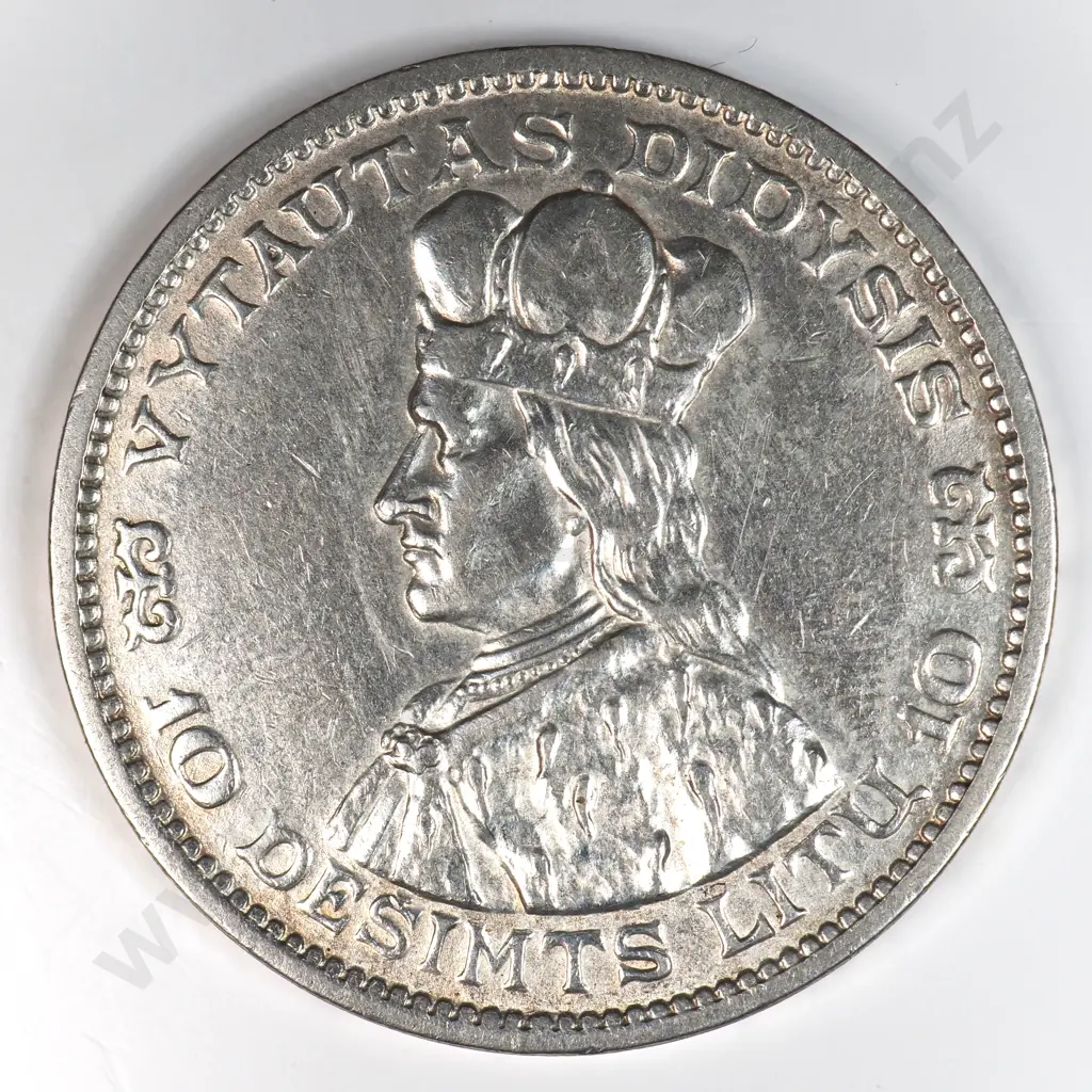 Lithuania 1936 Ten Litu, Extremely Fine Image 1++