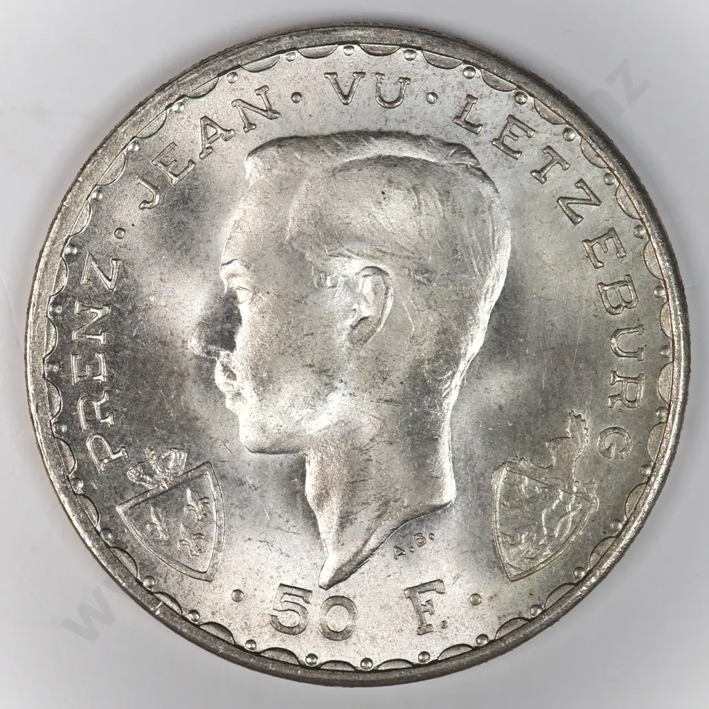 Luxembourg 1946 Fifty Francs, Uncirculated Image 1++