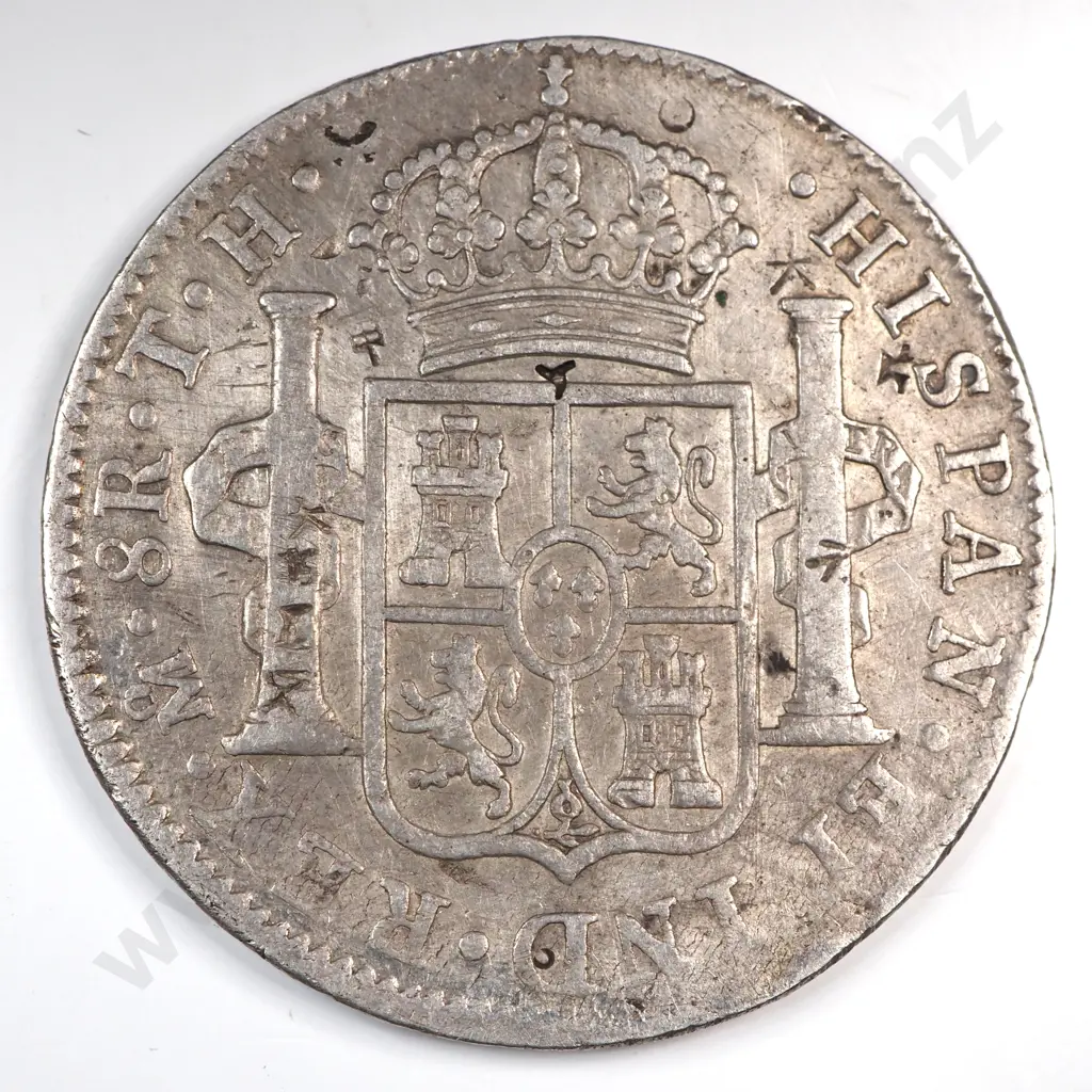 Mexico 1804 'TH' Eight Reales With Chinese Chopmarks, Very Fine Image 1++