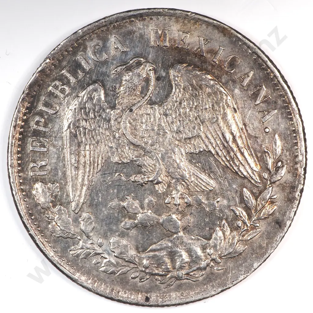 Mexico Guanajuato 1898 'mo Am' One Peso, Extremely Fine Image 1++