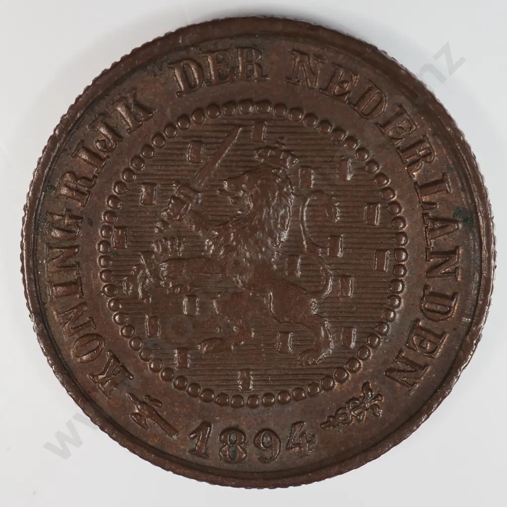 Netherlands 1894 Half Cent, Extremely Fine Image 1++