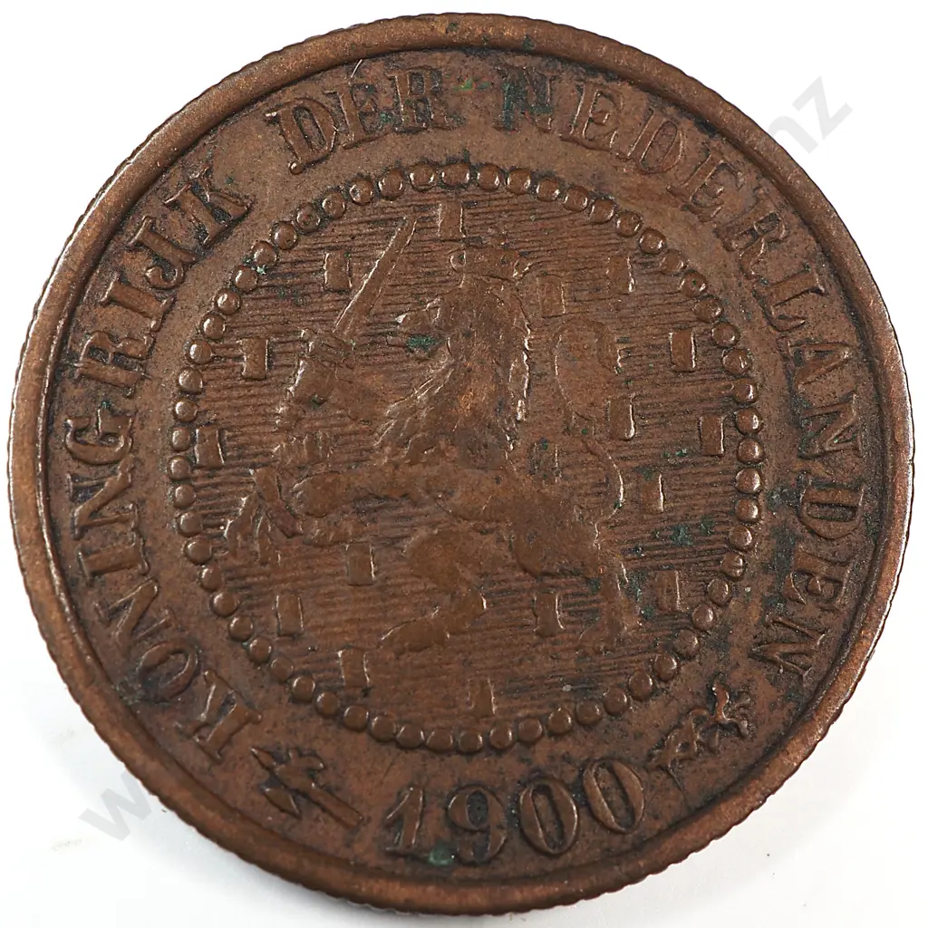 Netherlands 1900 Half Cent, Extremely Fine Image 1++