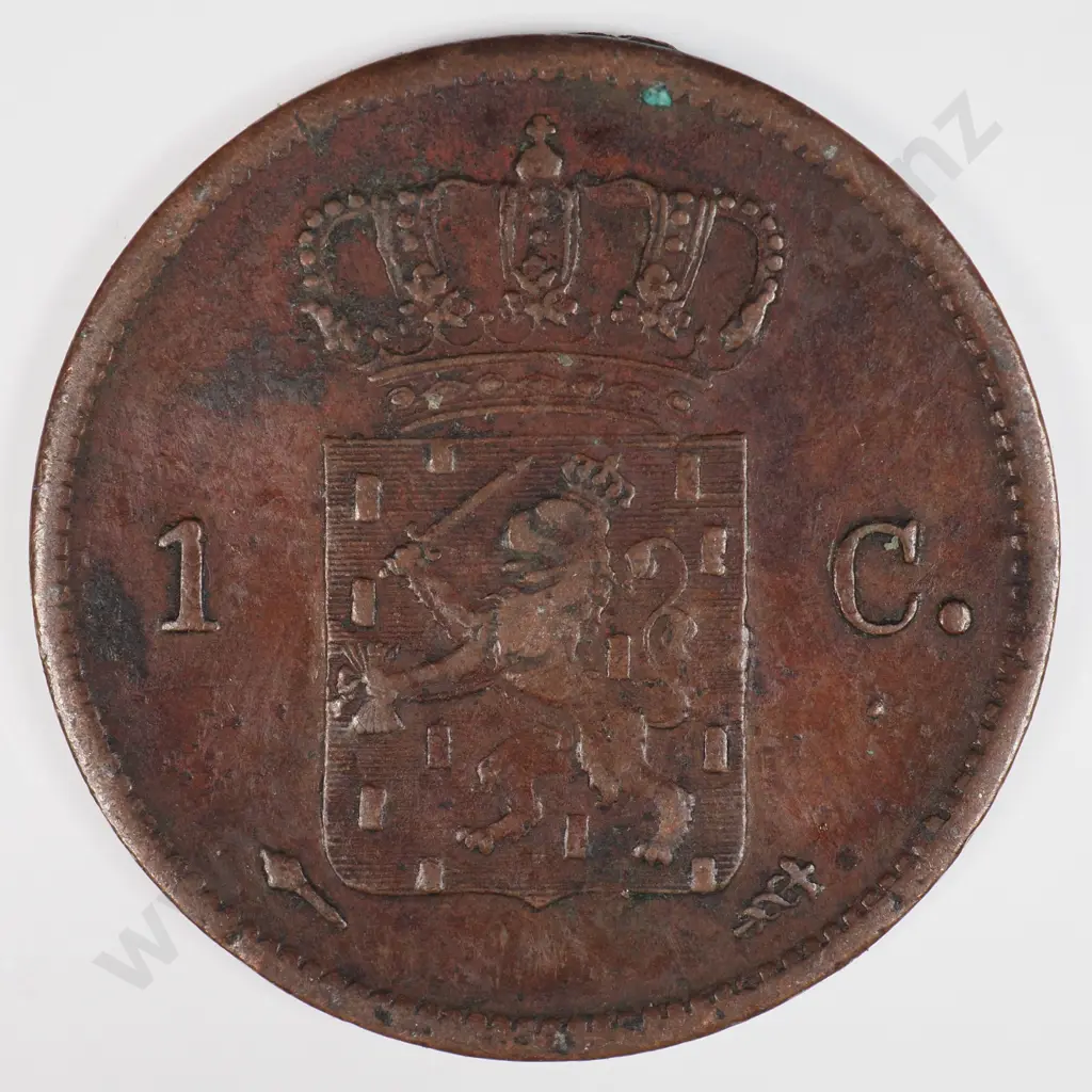 Netherlands 1822 One Cent, Very Fine Image 1++