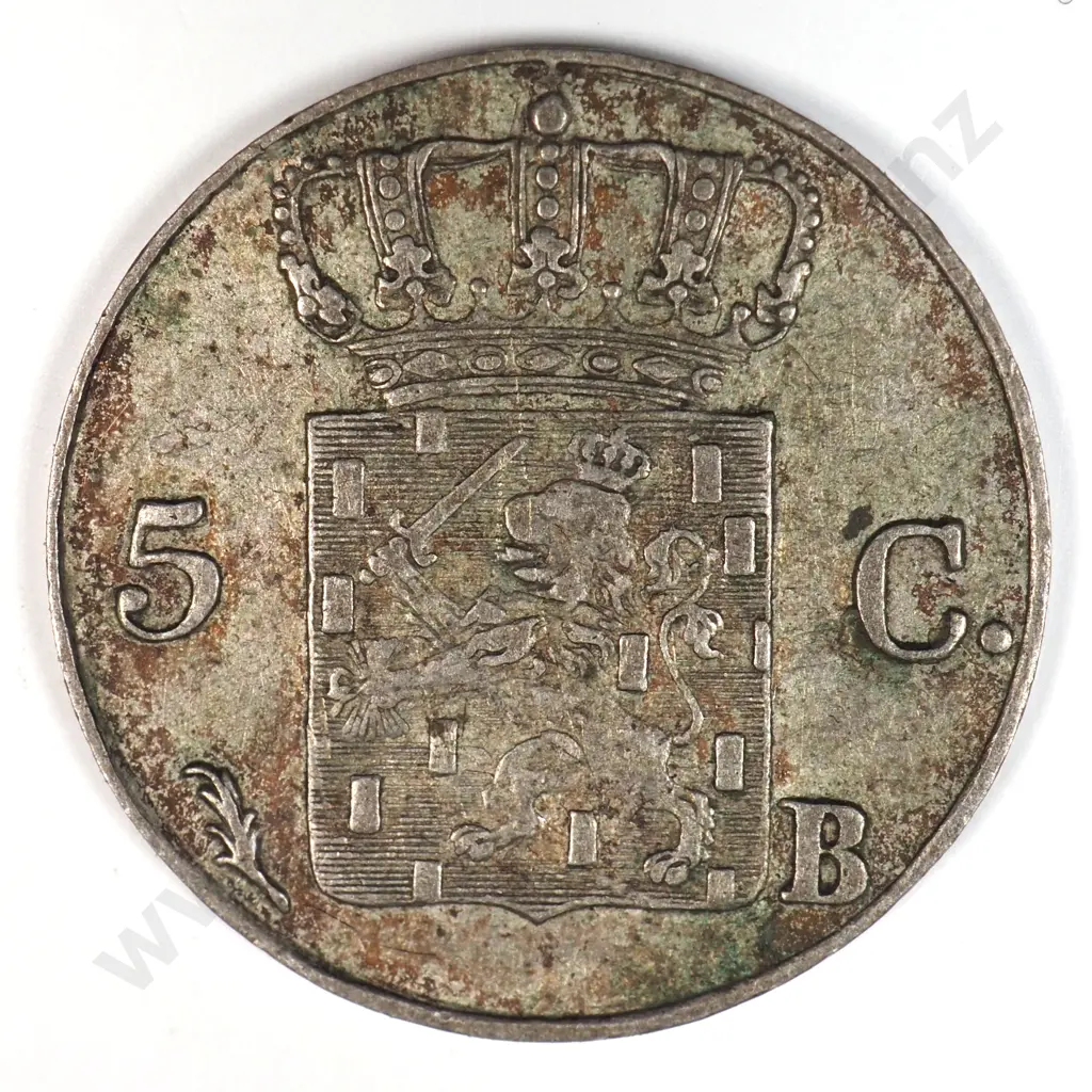 Netherlands 1826 Five Cents, Very Fine Image 1++