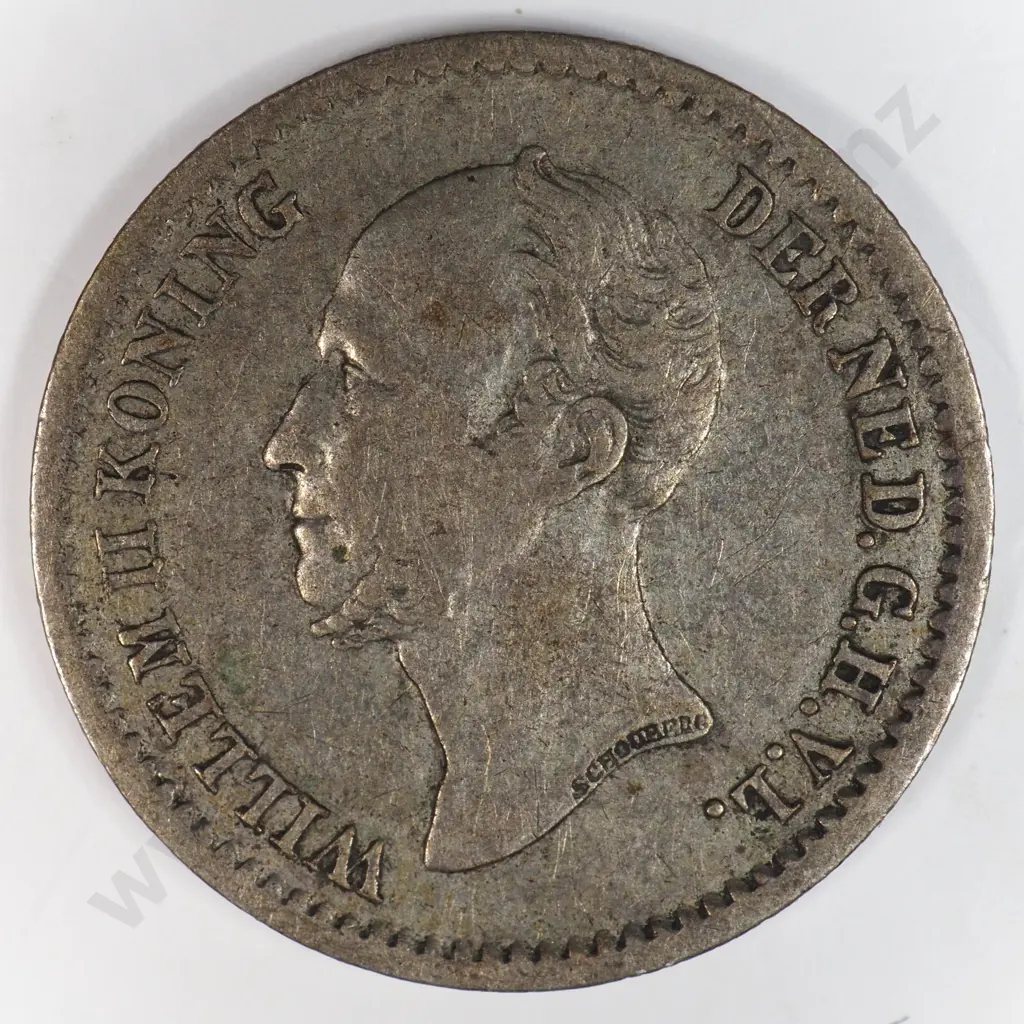 Netherlands 1849 Ten Cents, Very Fine Image 1++